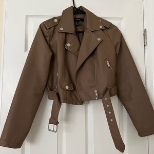 Leather Jacket color brown!! Size S